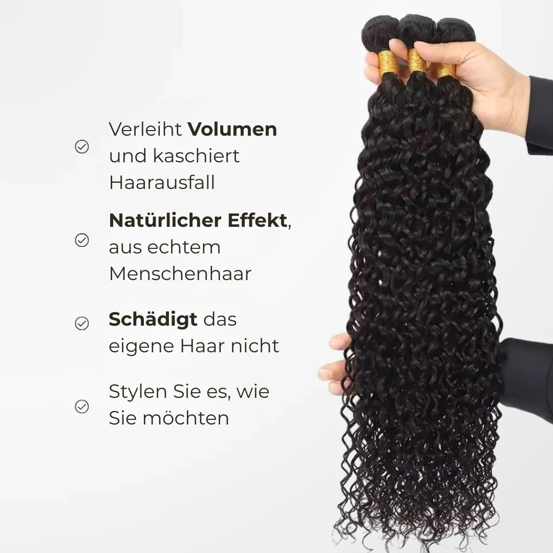 Natürliches Locken-Mega-Haar: Echthaar mit weicher Textur
