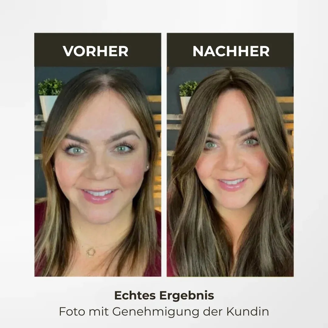 Top Closure mit Pony 45 cm | Natürliches Haarteil für lichte Stellen & Alopezie