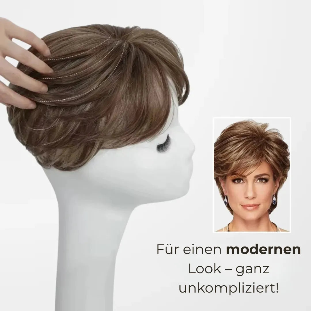 Top Closure - Natürlicher Haar-Topper Kurz | Bei Haarausfall und lichten Stellen