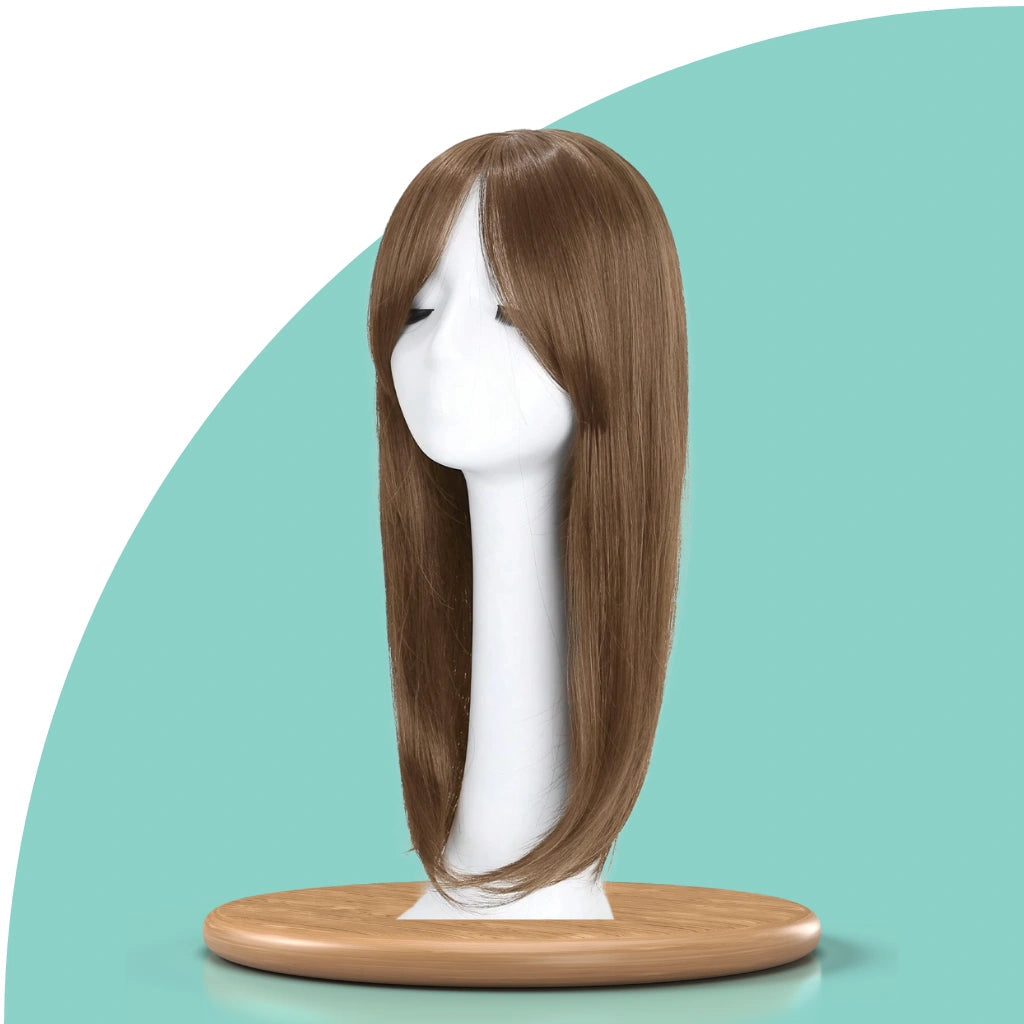 Top Closure mit Pony 45 cm | Natürliches Haarteil für lichte Stellen & Alopezie