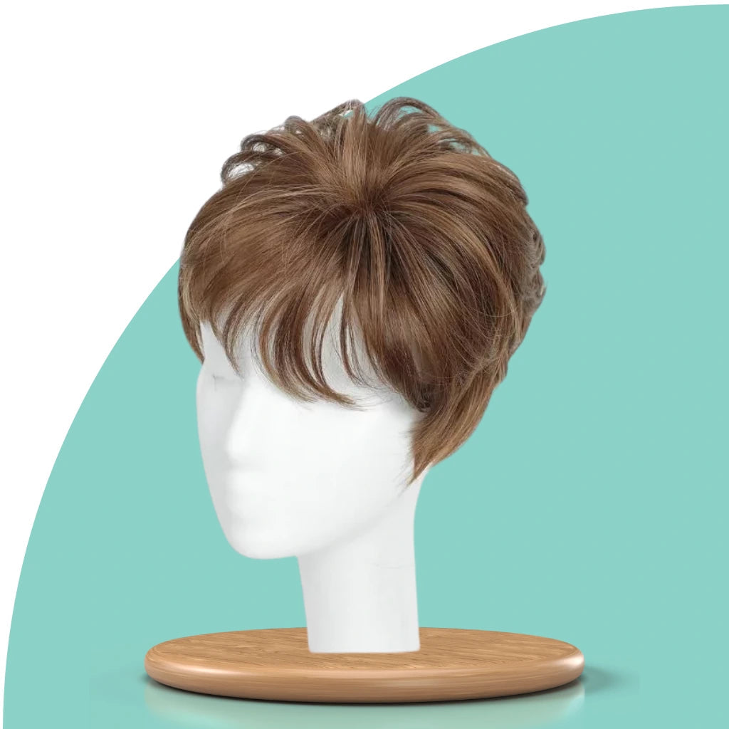 Top Closure - Natürlicher Haar-Topper Kurz | Bei Haarausfall und lichten Stellen