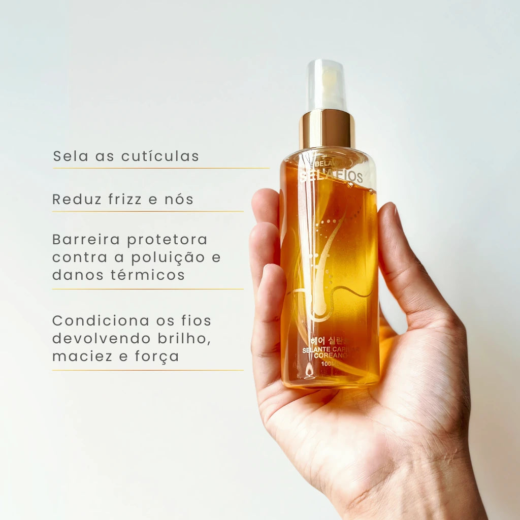 SelaFios Hitzeschutzspray 10-in-1 | Glanz, Pflege & Anti-Frizz für strapaziertes Haar