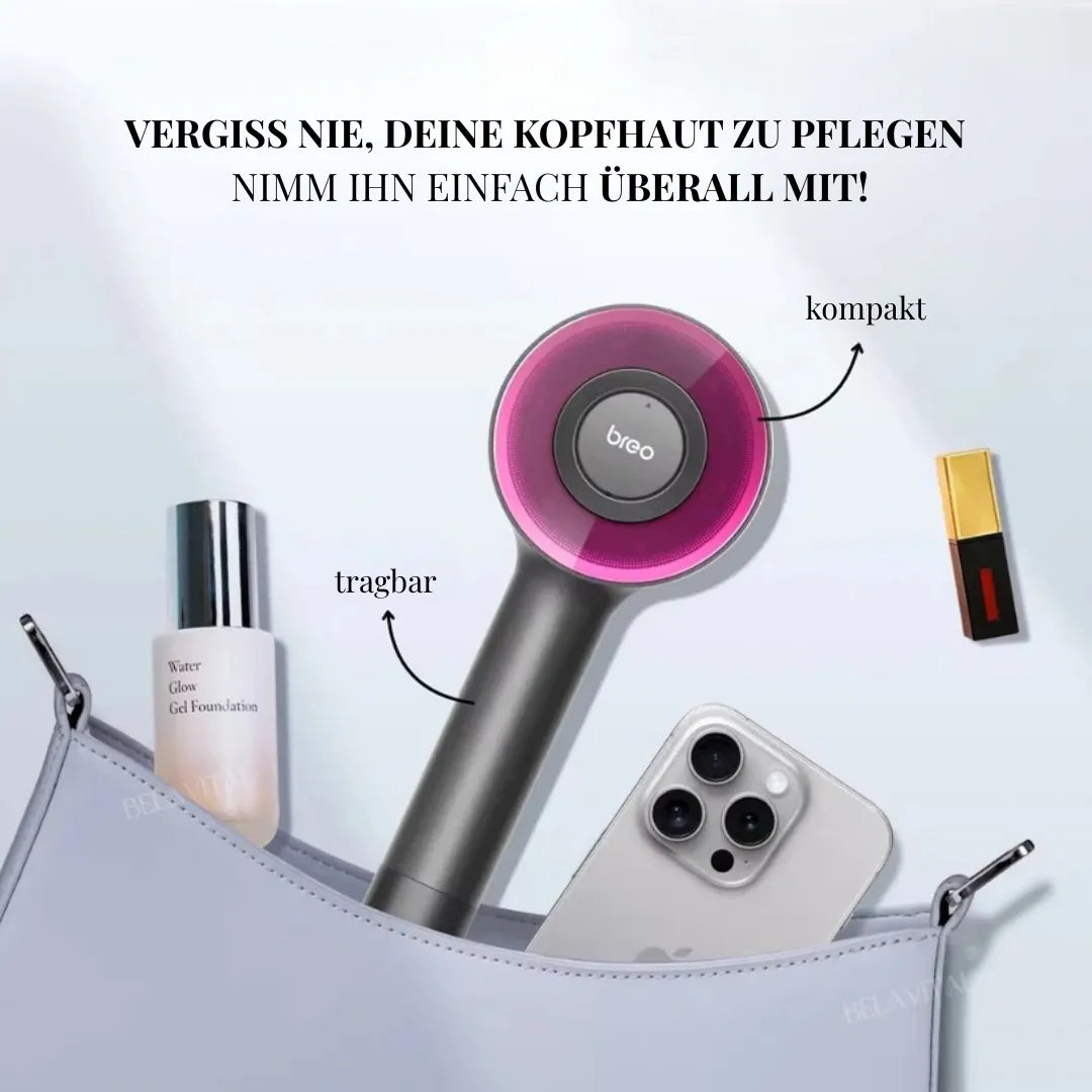 BreoBrush Licht-Therapie-Kamm: Massage & Diffusor für Haarwachstum
