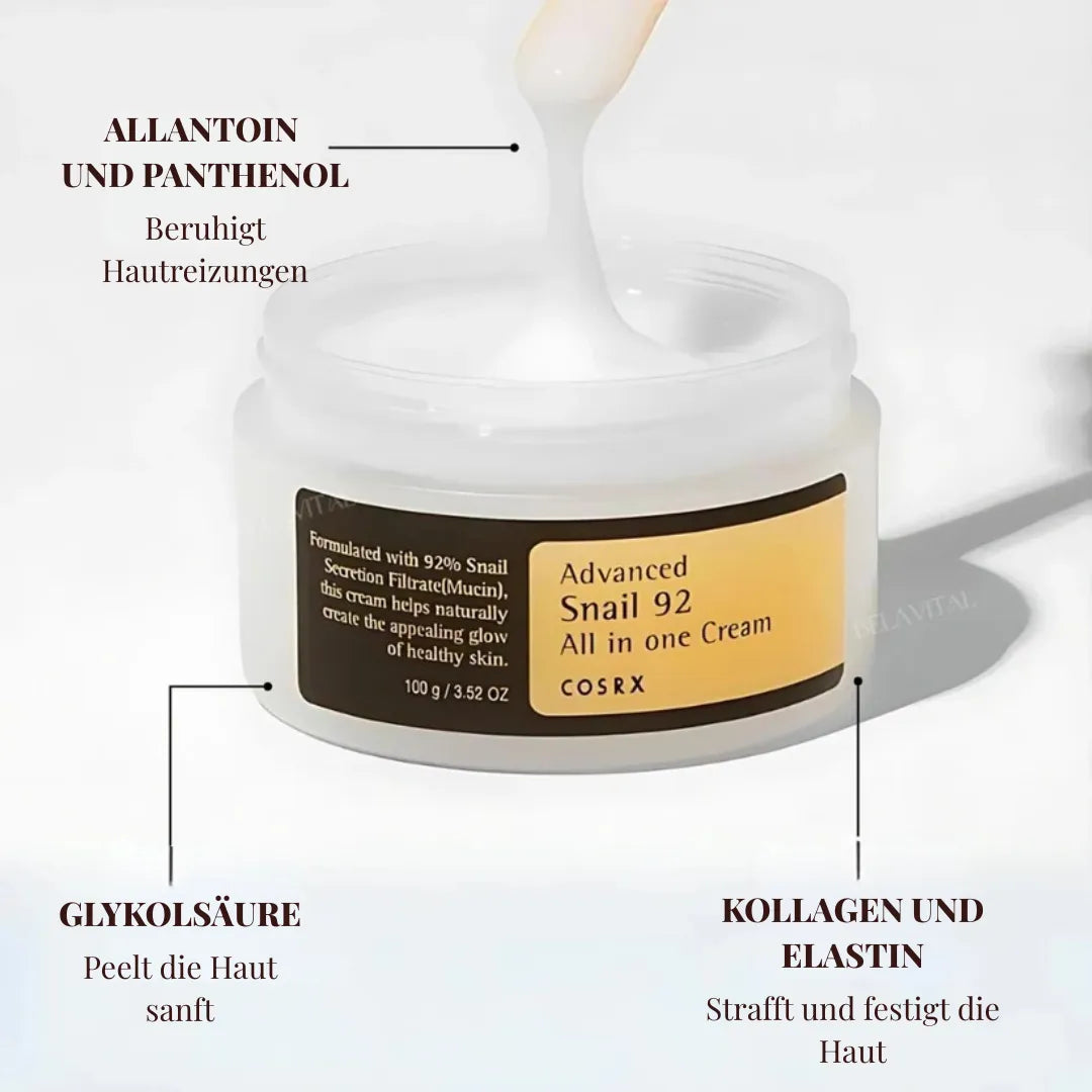 Koreanischer Schneckenschleim-Creme – Regeneration & Anti-Aging