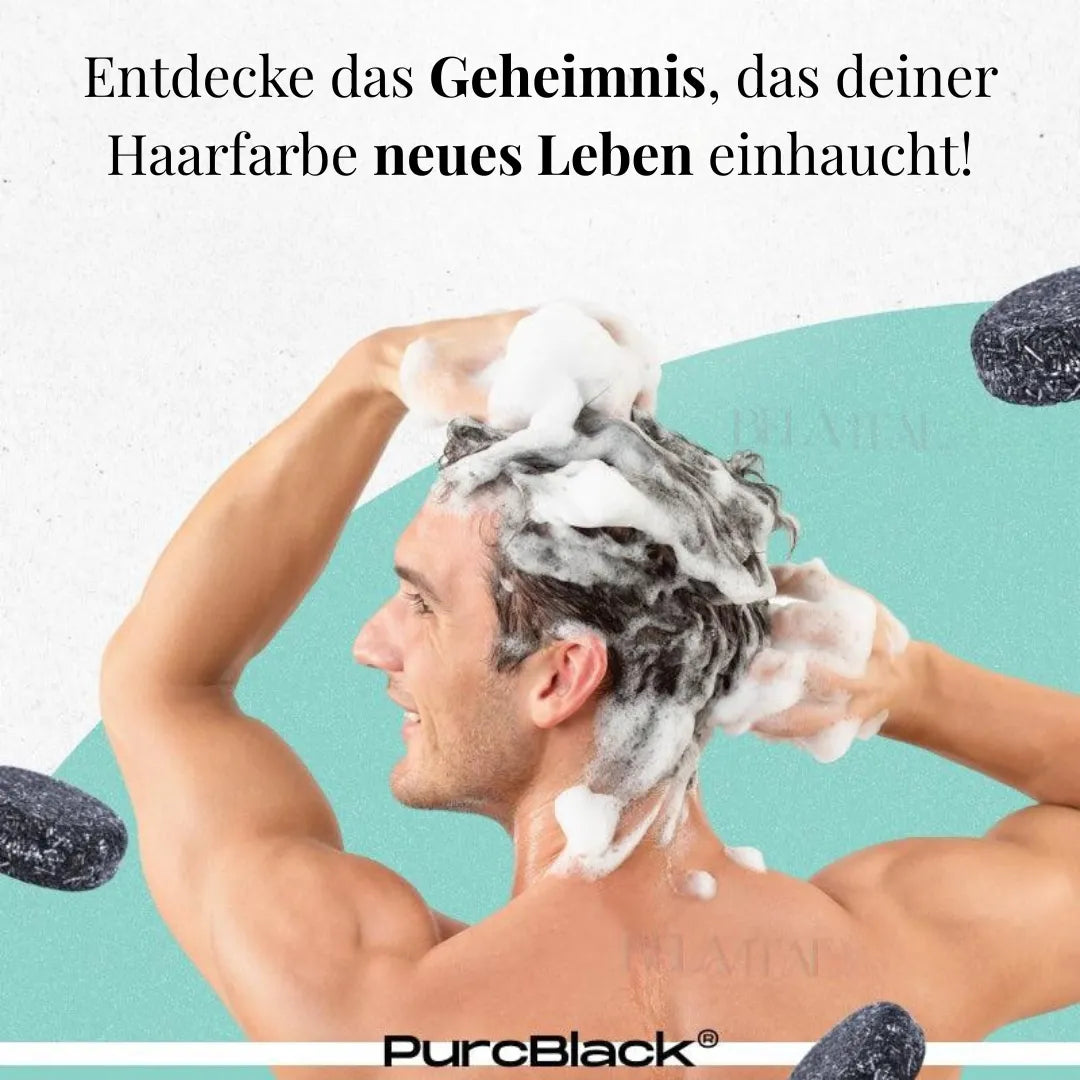 PurcBlack: Natürliches Shampoo zum Abdunkeln von Haar und Bart