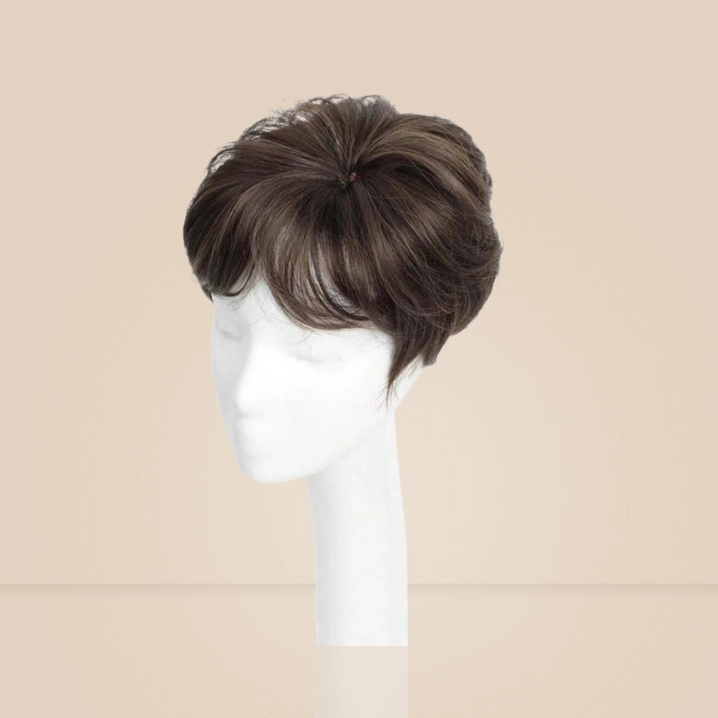Top Closure - Natürlicher Haar-Topper Kurz | Bei Haarausfall und lichten Stellen